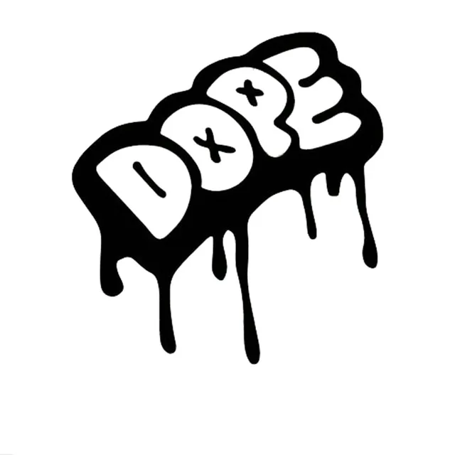 Buy 12.7*13.4CM Graffiti Drip Style DOPE Funny Car