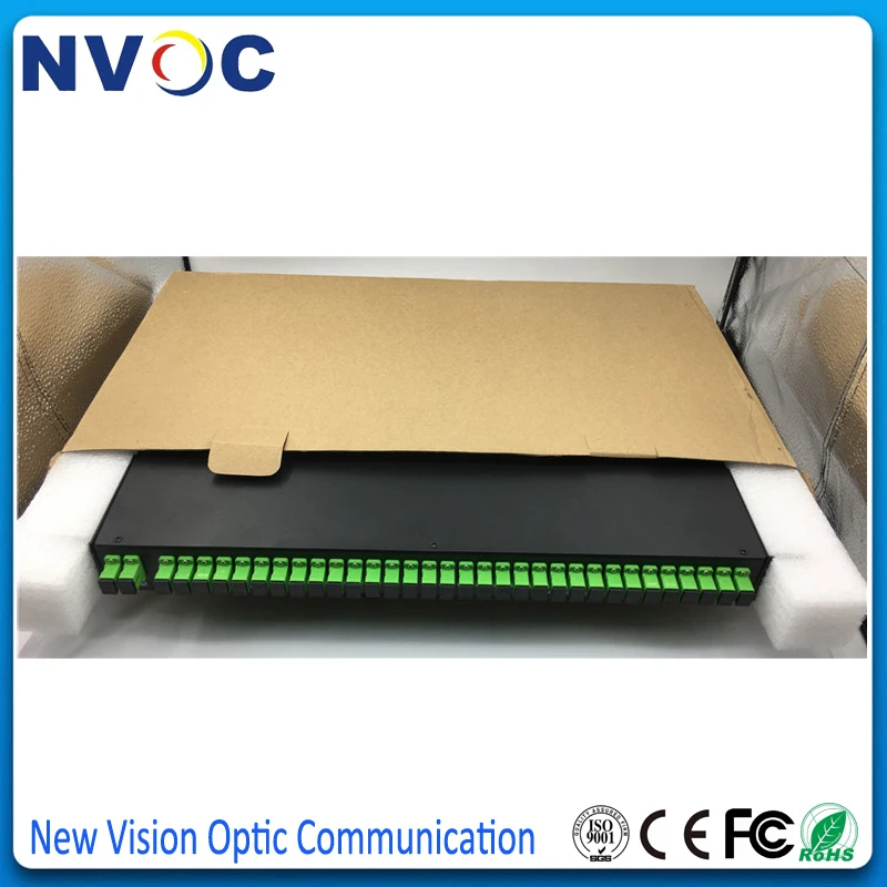 

19Inch 1U Rack Mount Optic PLC Splitter 2*32 PLC Rack (including 2*32 PLC (ABS Box,2.0mm,1M,SC/APC) and SC APC Fiber Adaptor