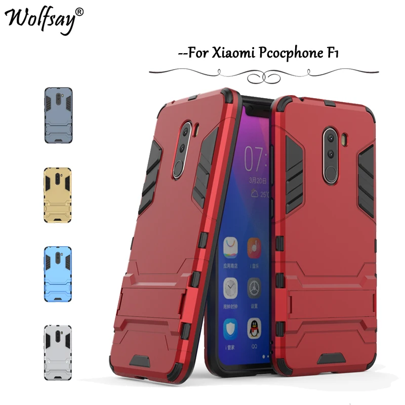 Pocophone F1 Case Pocophone F1 Luxury Armor Hard Phone Case For Pocophone F1 Xiaomi Silicone Cover Xiaomi Poco F1 Shell Fundas