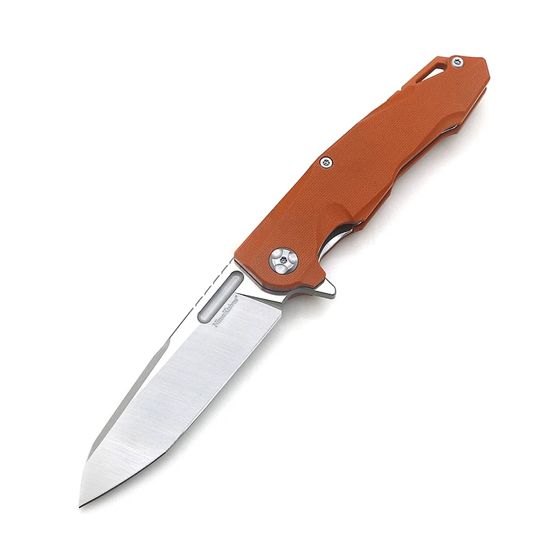 NIMOKNIVES SHANXIAO шарикоподшипник титановая ручка откидной складной походный охотничий карманный нож TG10 Фруктовый нож FAT DRAGON дизайн EDC инструмент - Цвет: Оранжевый