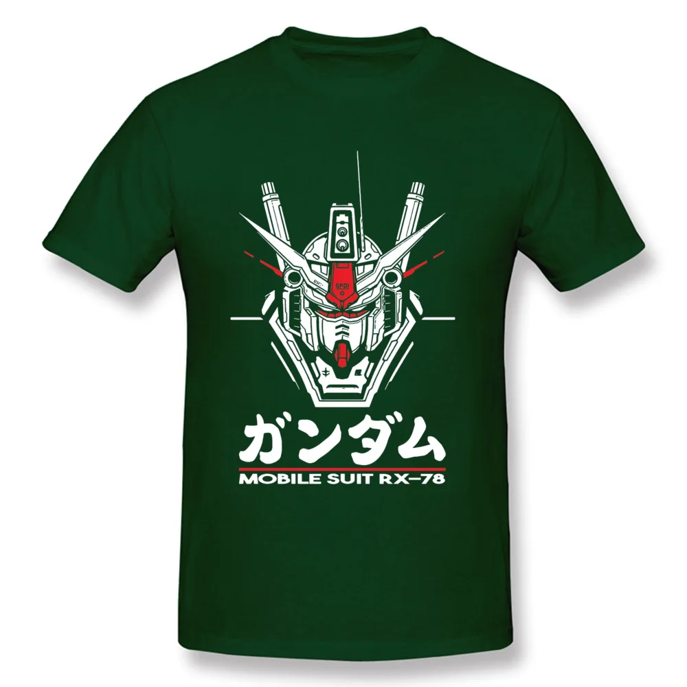 RX 78 Gundam футболки для мужчин отличная футболка мужская хлопковая черная футболка Gundam футболка Япония Harajuku уличная одежда Geek RX-78 костюм - Цвет: Dark Green