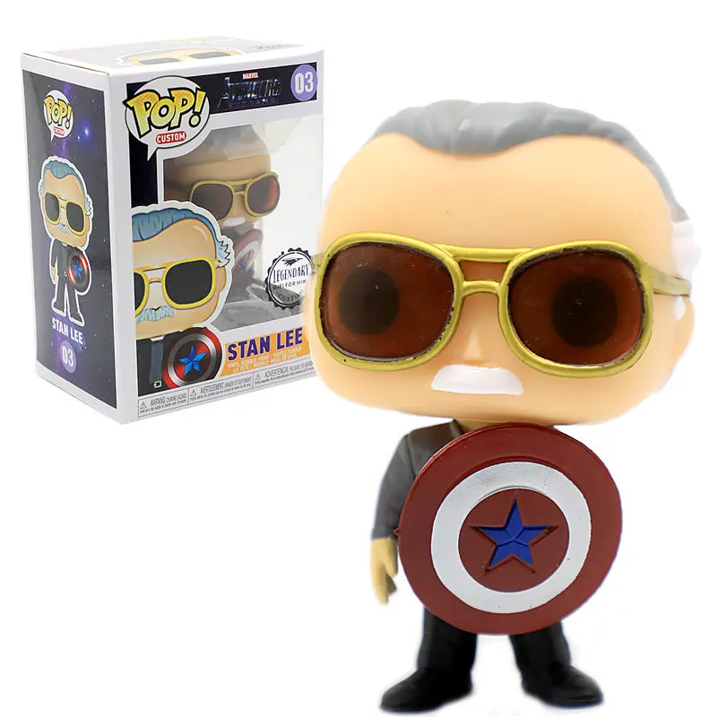 

FUNKO POP MARVEL Movie Avengers Endgame Stan Lee Captain America Action Figure Collection Model Toys For Children Christmas gift