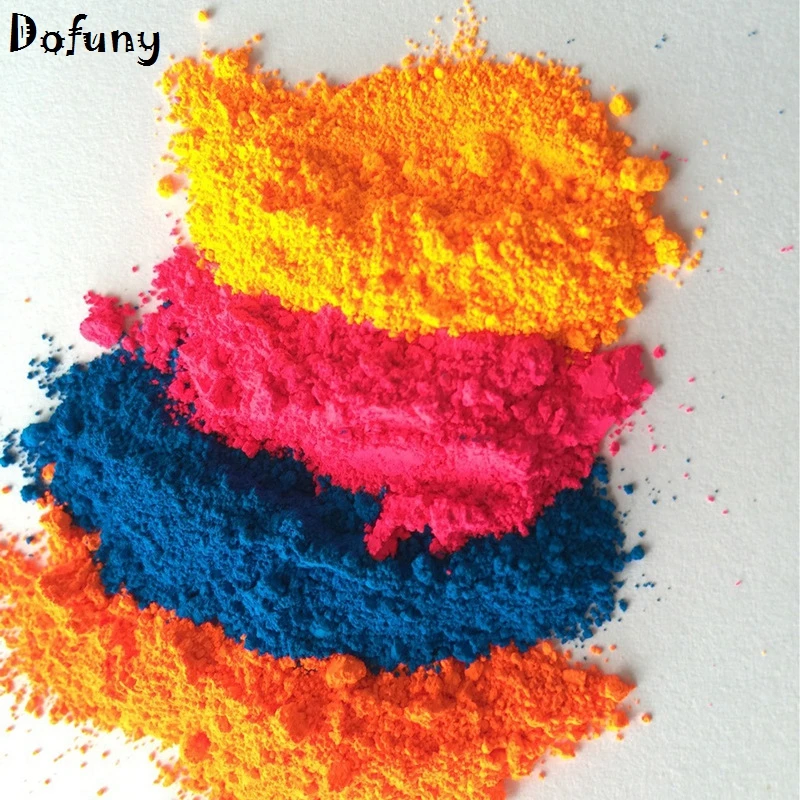 Смешанные цвета, 10 г каждого цвета флуоресцентный порошок пигмент для краски печать мыло неоновая пудра лак для ногтей