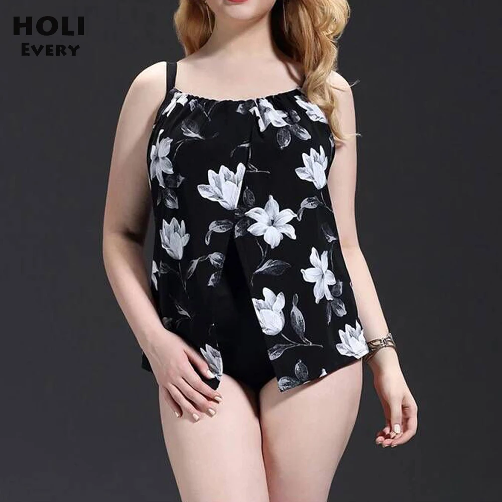 

Women Large Plus Size One piece Swimsuit Push up 2019 1 Female Swimwear Fused Stroj Big Bathing Suit Lady Swim Badpak One-piece
