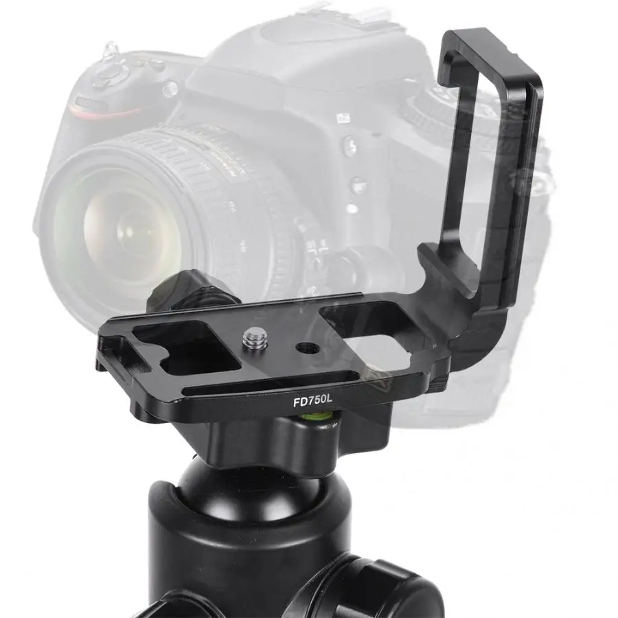 

Quick Release Aluminium Alloy Vertical L-Plate Bracket Hand Grip For Nikon D750 Camera Aluminium Alloy Vertical L-Plate Bracket