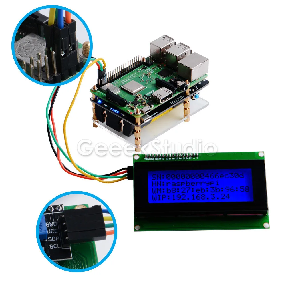 IIC/I2C 2004 20x4 персональный ЖК дисплей модуля совместимый с Raspberry Pi/Banana Pi/Tinker