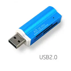 Кард-ридер многофункциональная Функция 4-в-1 Micro USB 2,0 адаптер карт памяти картридер 2 микро-sd TF M2 MMC MS PRO DUO кард-ридер ГОРЯЧАЯ 2018