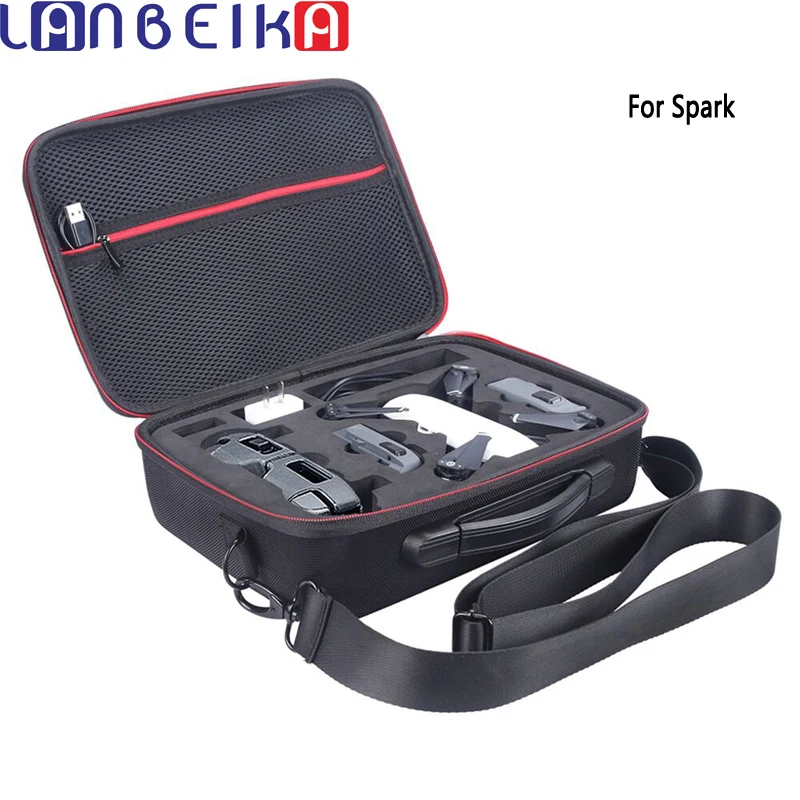 

LANBEIKA For DJI Spark Drone Accessories EVA or PU Hard Bag Box Portable Spark Case Shoulder for DJI Storage Carry Drone Bags