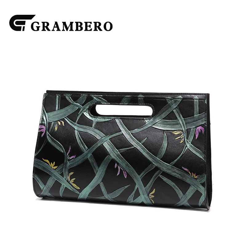 

Chinese Style Handbag Fashion Noble Women Top-handle Bag Genuine Leather Top Leather Modern Embossing Crossbody Shoulder Bags