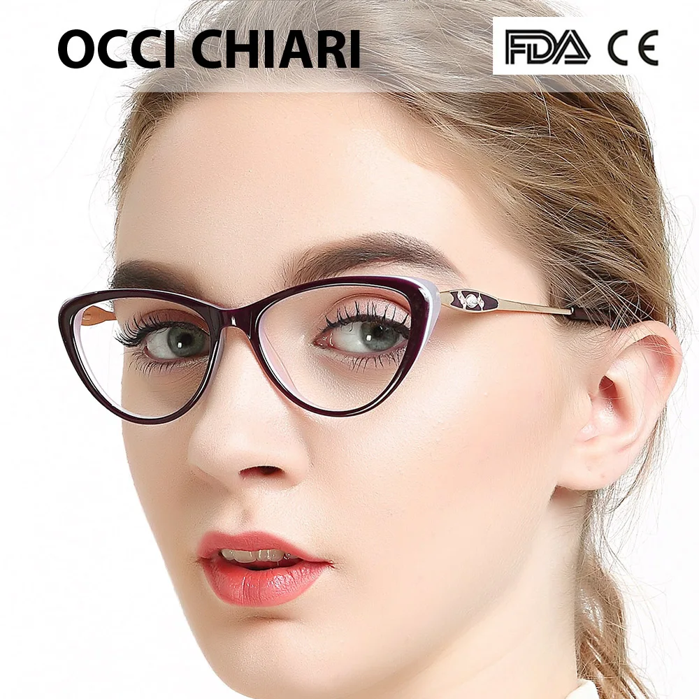 OCCI CHIARI Женская оправа для очков прозрачные оправы ацетатные очки близорукости