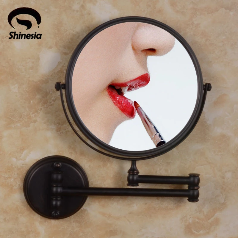 

Oil Rubbed Bronze 8 Inch Make up Mirror Dual Sides Bath 3X Hairdressing Magnifer