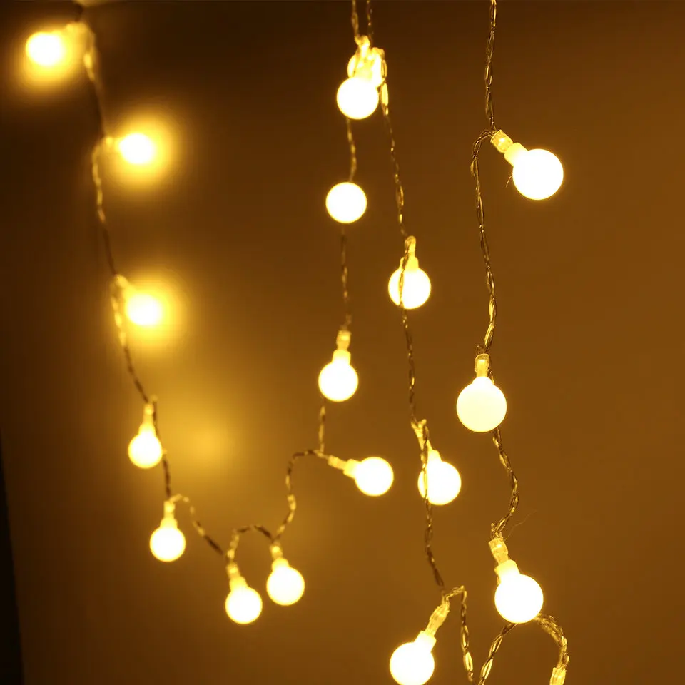 

4m Christmas Lights Outdoor Led String Battery Operated Globe Fairy Christmas Lights Balls Indoor Tree Decorative Led Lights