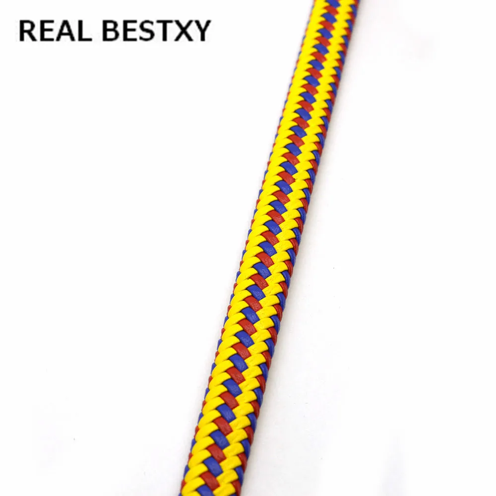 

REAL BESTXY 1m/lot Flat Braided Leather Cord For Necklace Bracelet 12*6mm String Rope Thread Lace Jewelry Making DIY