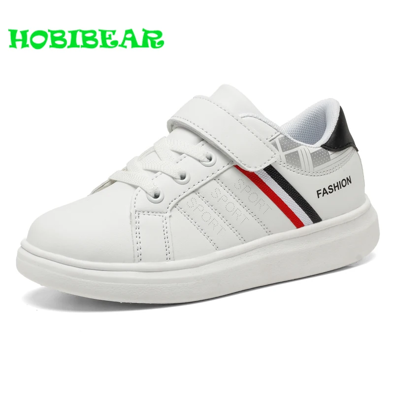 

HOBIBEAR Young Boy Casual Sneakers Brand Children Girls Shoes Designer Children Boy Flats Casual Shoes White School Shoes Girls