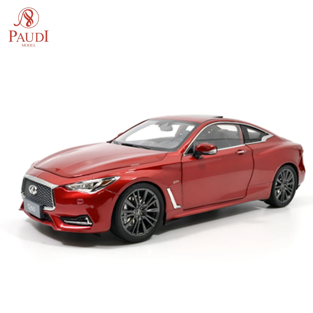 

Original Paudi Model 1:18 1/18 Scale Infiniti Q60 2018 Red Diecast Model Car Toy Car Toy Model Car Doors Open