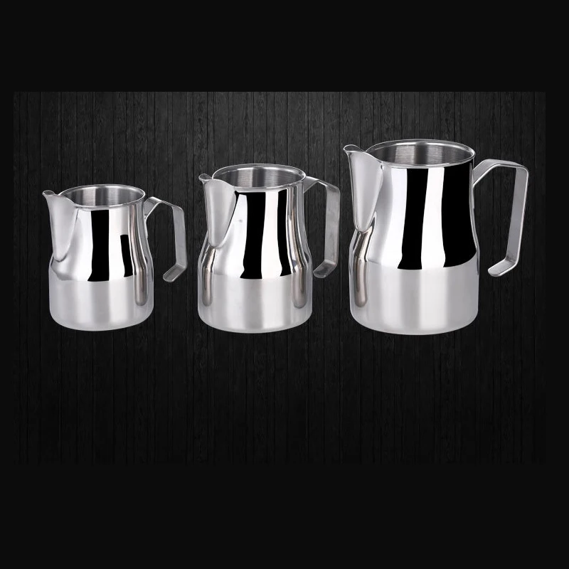 طويل الفم سحب زهرة كوب تلميح أوانٍ من الستانليس ستيل كابتشينو يتوهم القهوة أباريق الحليب Coffeeware اسطوانة Frothers و اتيه الفن