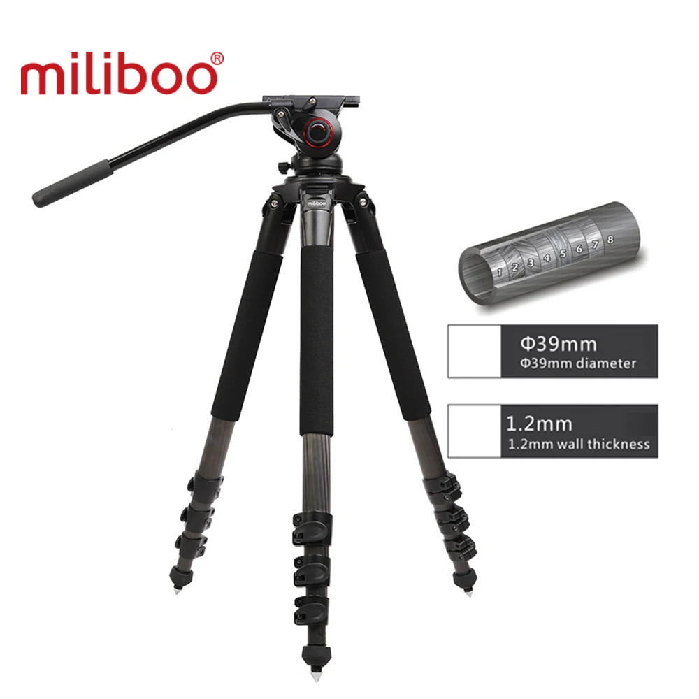 Miliboo IronTower 25кг bear MTT702B Профессиональный штатив для видеокамеры из углеродного