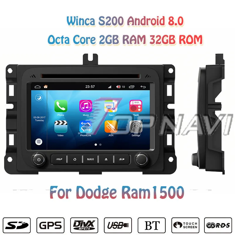 Top Topnavi 7" S200 Octa Core Android 8.0 Car DVD Multimedia Player Video for Dodge Ram1500 Stereo Radio GPS Navigation Audio 2 Din 0 Top Topnavi 7" S200 Octa Core Android 8.0 Car DVD Multimedia Player Video for Dodge Ram1500 Stereo Radio GPS Navigation Audio 2 Din 0