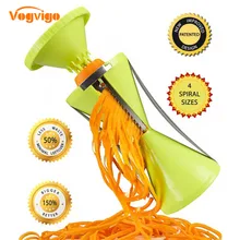 VOGVIGO 4 Blades Vegetable for kitchen Slicer Spiralizer Spiral Vegetable Slicer Peeler for Carrot Salad Pizza