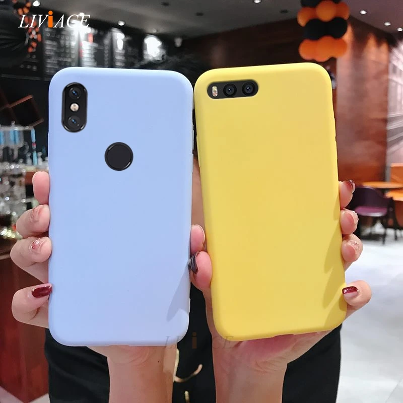 

matte silicone case on for xiaomi mi note 3 mix 3 2 2s max 3 pro play mix3 cute yellow candy color soft tpu back cover fundas