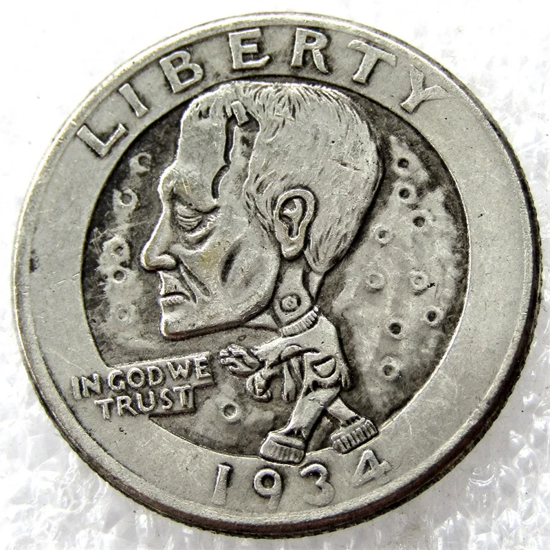 

Hobo Creative 1934 Washington Quarter Dollars Creative Copy Coins