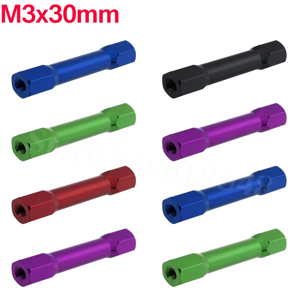8pcs/lot M3x30mm Aluminum Standoffs Spacer Hex For RC Quadcopter