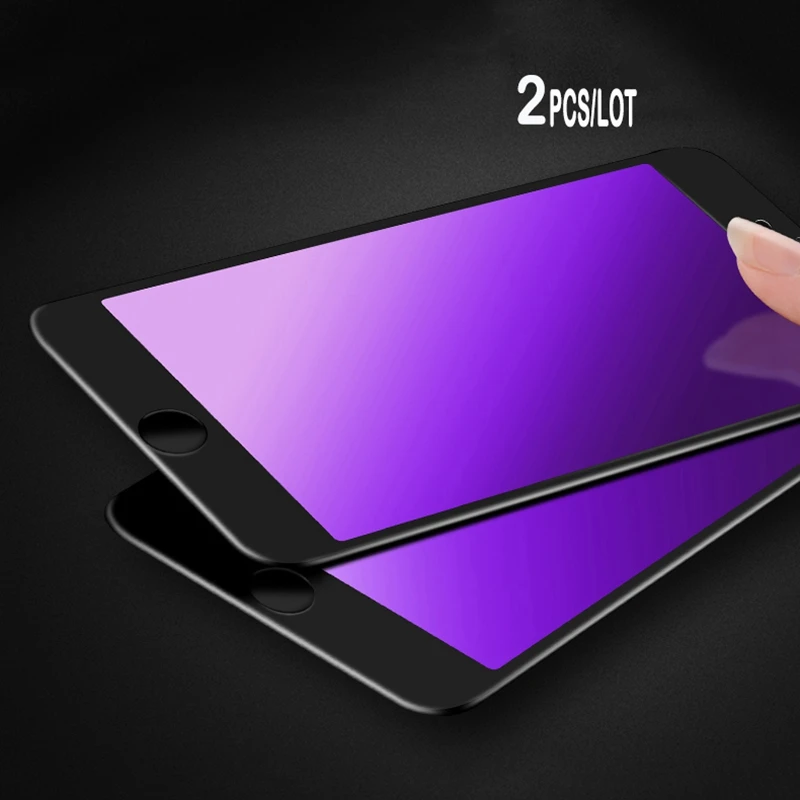 

2pcs Tempered Glass Film For Huawei Honor Magic 2 9i 10 Lite 8X Note 10 Anti Blue Carbon Fiber Screen Protector Film +Retail Box
