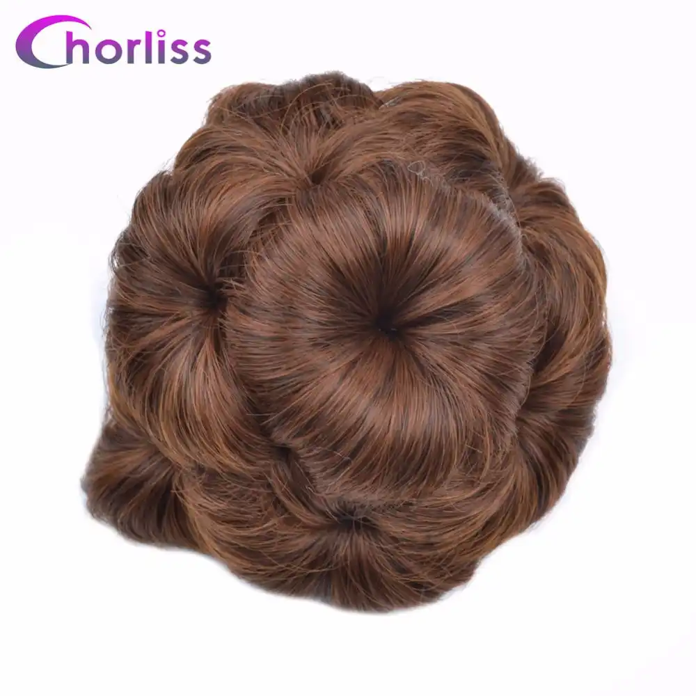 Chorliss Curly Chignon Hair Clip In Plastic Comb Elastic Bun Hair