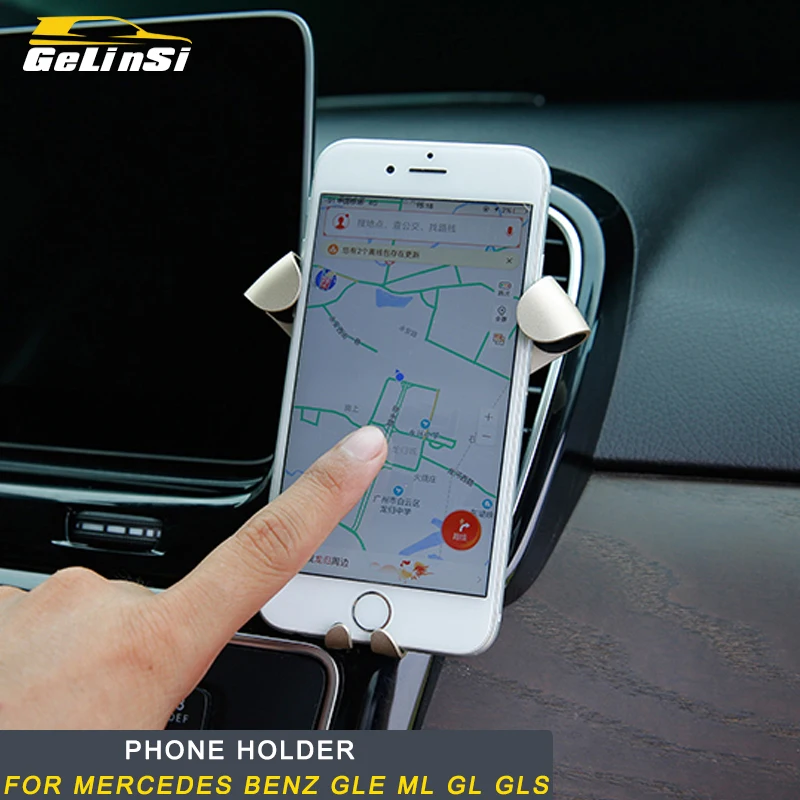 

Gelinsi For Mercedes benz GLE Car Phone Holder Air Vent Mount Stand Gravity Smartphone Cellphone Support