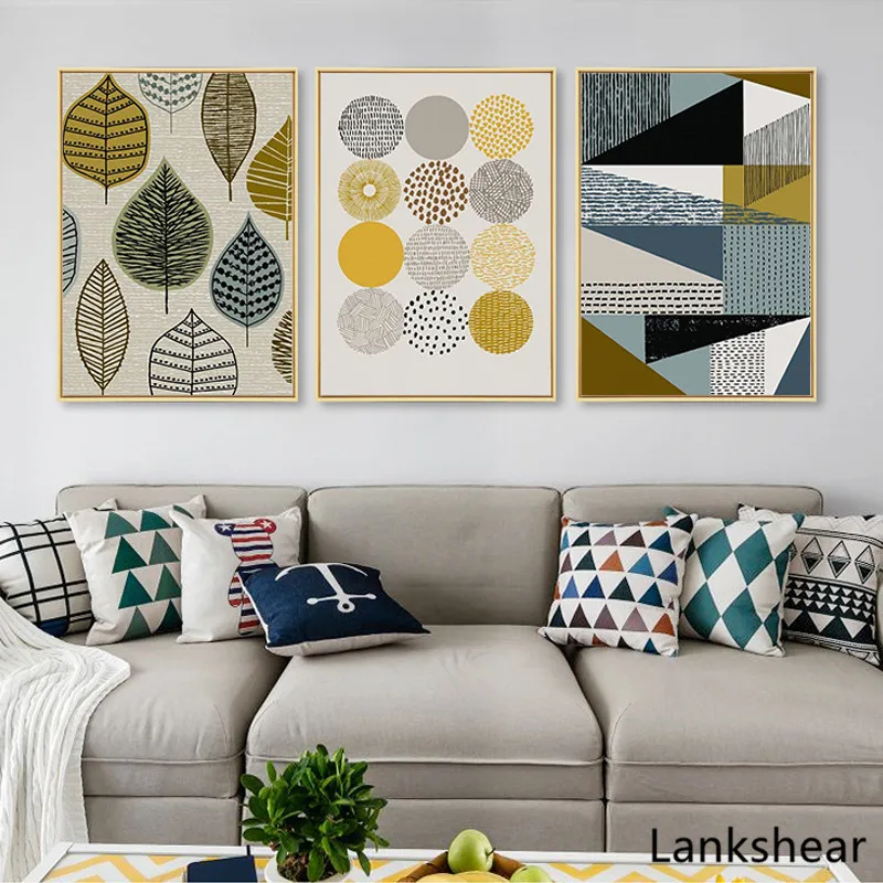 

Abstract Geometric Canvas Paintings Nordic Scandinavian Posters Prints Wall Art Oil Pictures for Living Room Home Decor Unframed