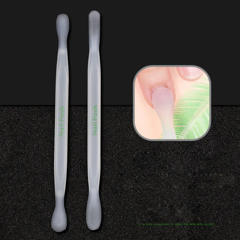 

2pcs/set Nail Art Cuticle Pusher Double Head File Dead Skin UV Gel Polish Remover Nails Tips Design Manicure Polishing Tool New