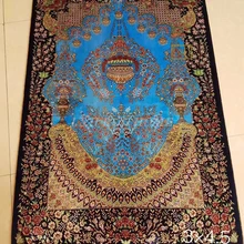 3'x4. 5' 230 линии ручной работы Шелковый Восточный персидских Ковры ручной ковер из шелка для украшения дома