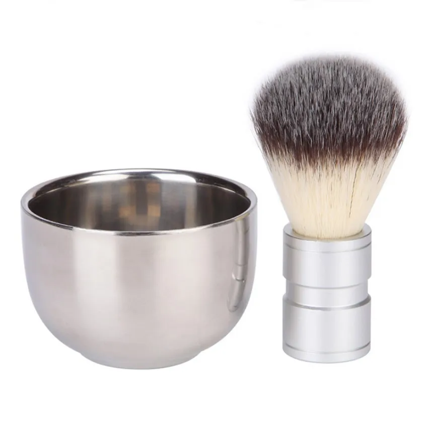 

Beard Brush Bubble Bowl Shaving Brush Stainless Steel Barber Mustache Tools Manual Mixing Foaming Facial Cleaning Face Care