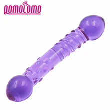 Qomolomo Double head Glass dildo Anal glass dildos Sex glass penis dick gode pene Sex toys for women Butt plug Sex products