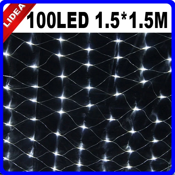1.5*1.5M 100 LED Indoor Holiday Net Mesh Christmas Decoration Outdoor Fairy String Navidad Garland New Year Light CN C-23 | Освещение