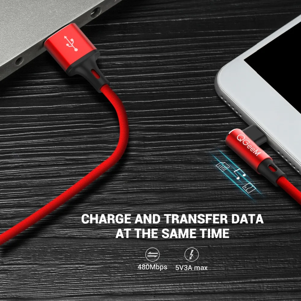 QGEEM usb type-C кабель для samsung Note 8 S8 Xiaomi Mi A1 сотовый телефон type C кабель для быстрой зарядки usb type C кабель для зарядного устройства