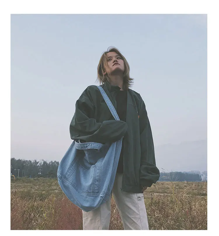 Women Shoulder Bag Large Capacity Cowboy Denim Jeans Tote Crossbody Bags Casual Shopping Shopper Bag Fashion Beach Handbags