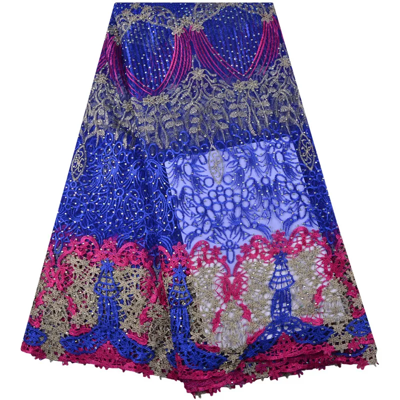 

Hot Selling High Quality Guipure Lace Fabric African Cord Lace Fabric For Nigerian France Lace Fabrics Women Party Dress 1387