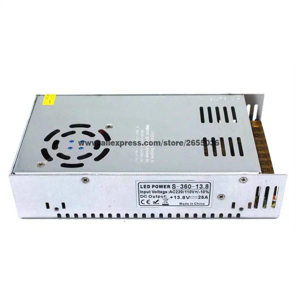 Одиночный выход DC источник питания регулируемый 13 8 V 26A 360W Светодиодный драйвер AC