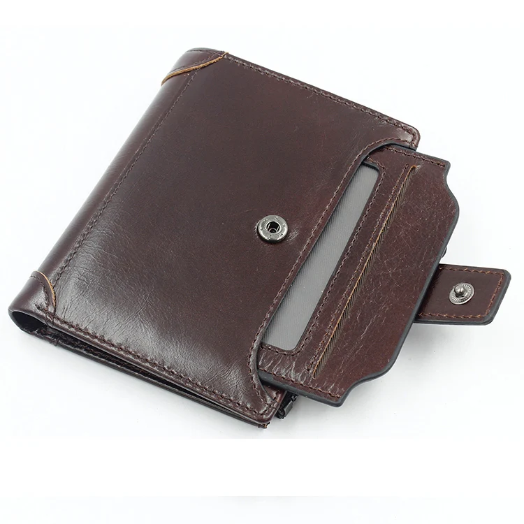 Tallow Genuine Leather Wallet Men Cowhide Skin Card Holder Small Hasp Wallets Coin Purse Zipper Pocket Overwatch Bolsa Feminina