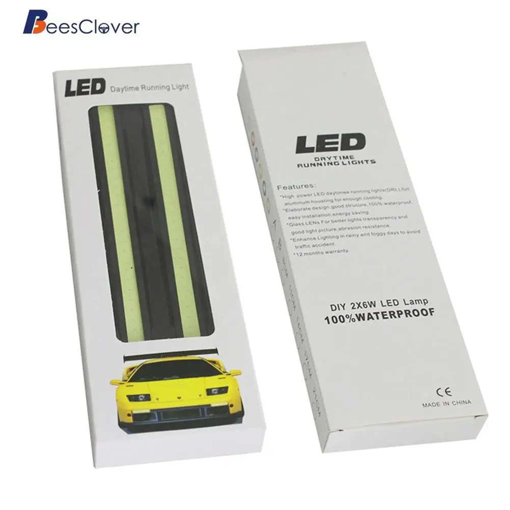 

Adeeing 2Pcs 17cm COB Green Light Bars Car Headlight DRL as Fog Lamp Daytime Driving Light Ultra-thin Design performance r30