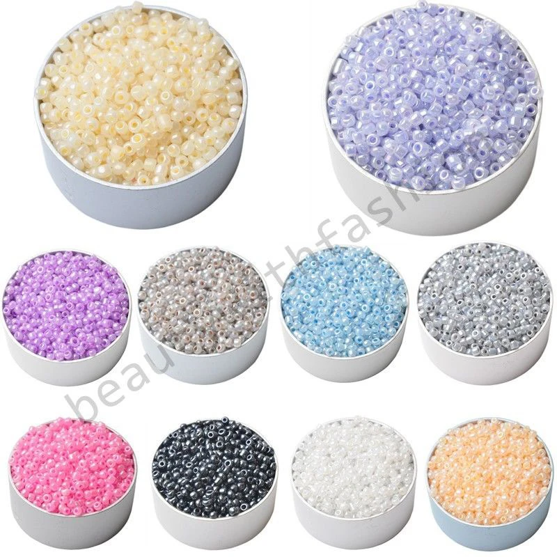 3MM 1000pcs/lot Candy Color DIY/Handmade Round Loose Spacer Glass Seed Beads for Jewelry Making Wholesale Free Shipping ly