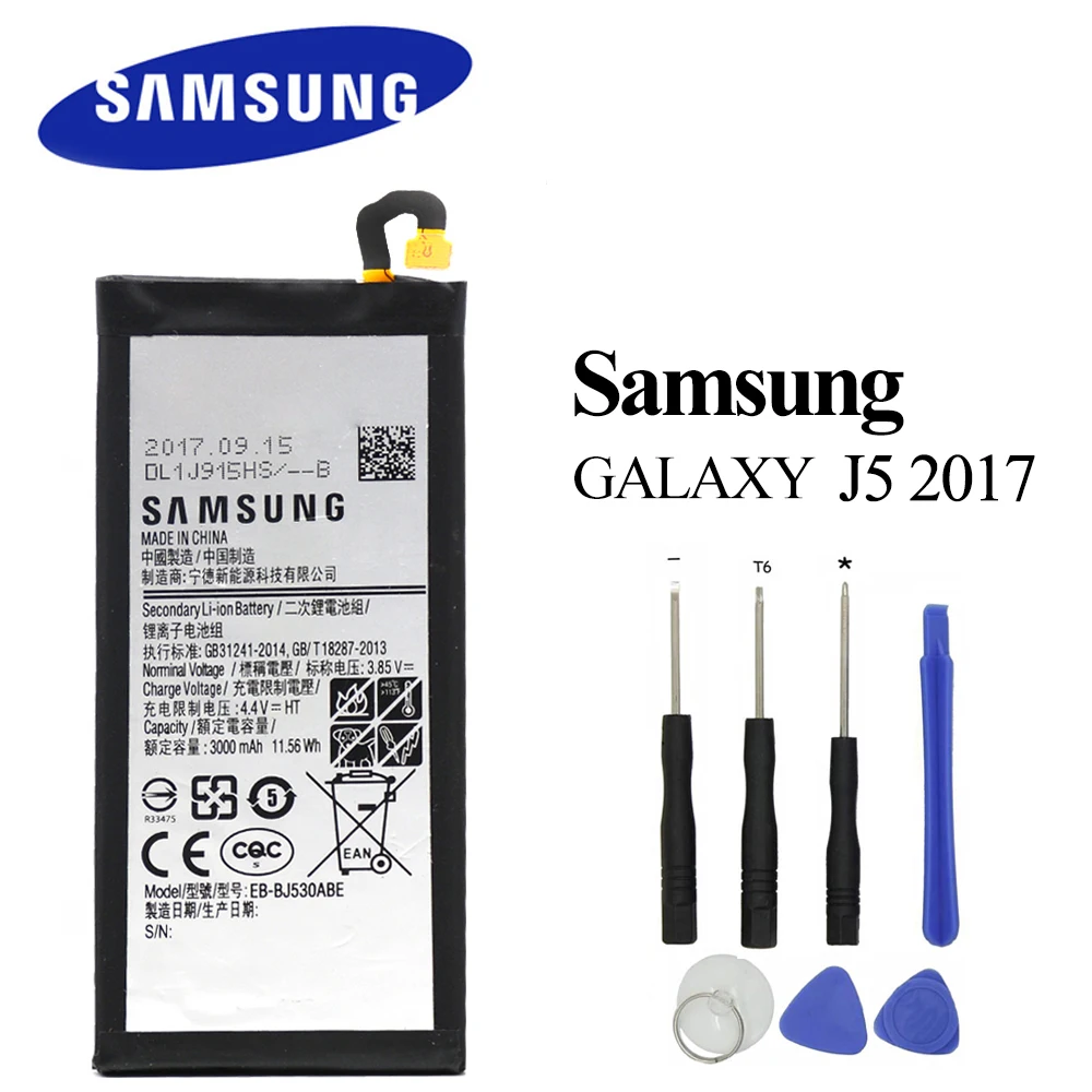 Оригинальный аккумулятор для Samsung Galaxy J5 2017 /J5 Pro J530 J530F J530G 3000 мАч Аккумулятор Akku с