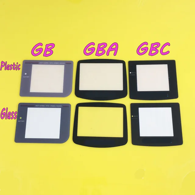 for gbc gba gb screen replacement plastic display for game boy gameboy screen size