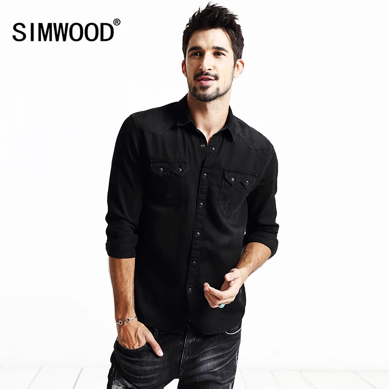 SIMWOOD Brand Clothing 2016 New Autumn Shirts Men Long Sleeve Fashion Casual Cotton shirts high quality