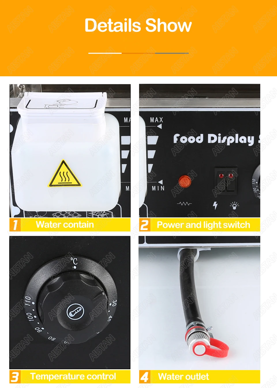KA500D Mini Commercail Steamer Machine Electric Chinese Bun Steamer Stainless Steel Chinese Food Steamer Maker 220V 110V