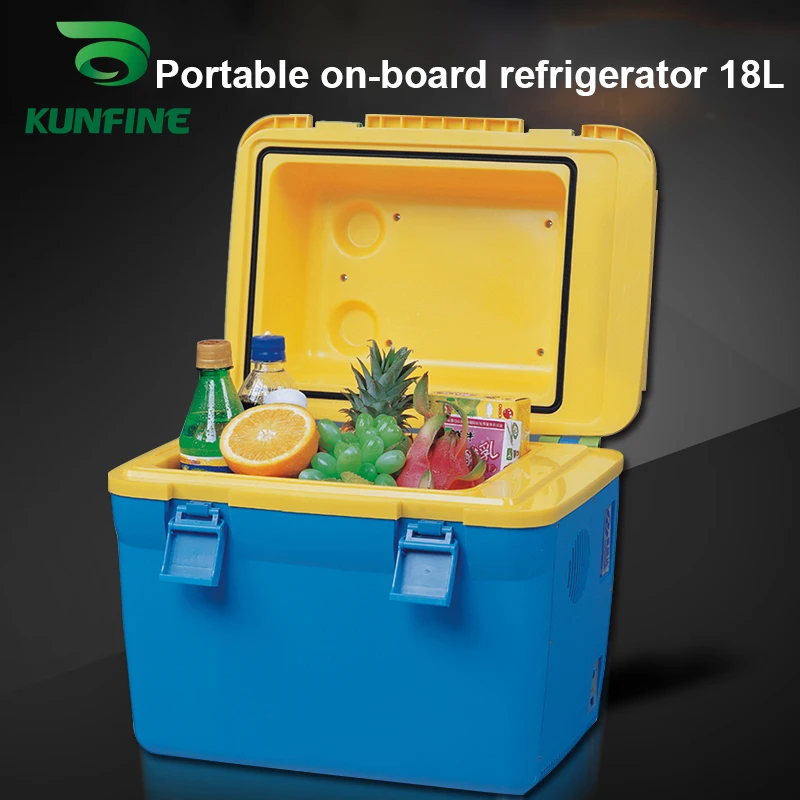 KUNFINE DC 12V24V 110-240V AC Car Refrigerator Multi-Function Fridge Compressor Vehicel Protable Refrigerator Freezer Cooler PN-18 (1)
