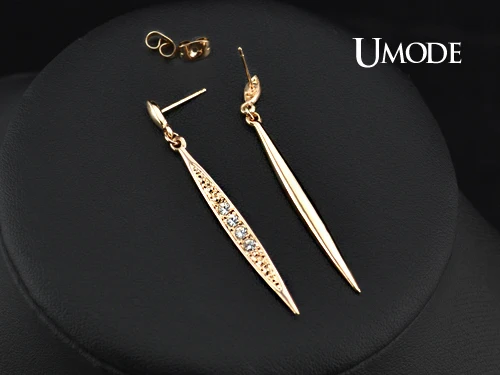 UMODE Новинка 2014 модные винтажные серьги с покрытием из розового золота 18к женские