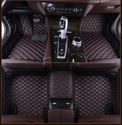 Red (full set) Автомобильные коврики для Volkswagen vw Passat Polo golf TIGUAN JETTA Touran Touareg bora сагитар-маготан Teramont пользовательский стиль 3D - Название цвета: Red (full set)