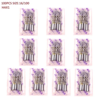 

100pcs Needle Sewing Needles size 16# HAX1 705H 130R 15X1H 130/705H 15X1 for Brother Janome Singer Toyata Juki Domestic machine